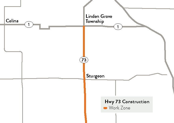 A rendering of the Hwy 73 project.